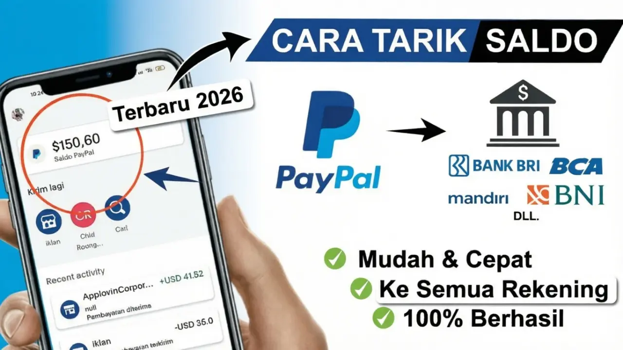 Cara Cairkan Saldo PayPal ke Rekening Bank Indonesia (Update Terlengkap 2026)