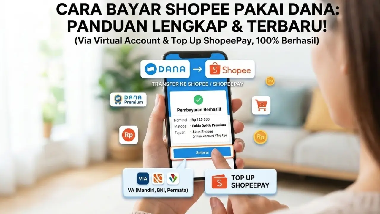 Cara Bayar Shopee Pakai DANA dengan Mudah Dan Tips Bebas Admin
