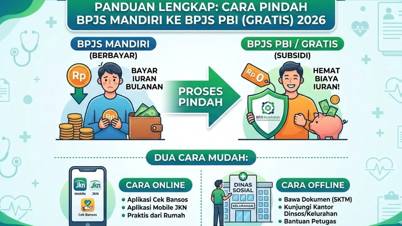 Cara Pindah BPJS Mandiri ke BPJS Gratis (PBI) Panduan Terlengkap 2026