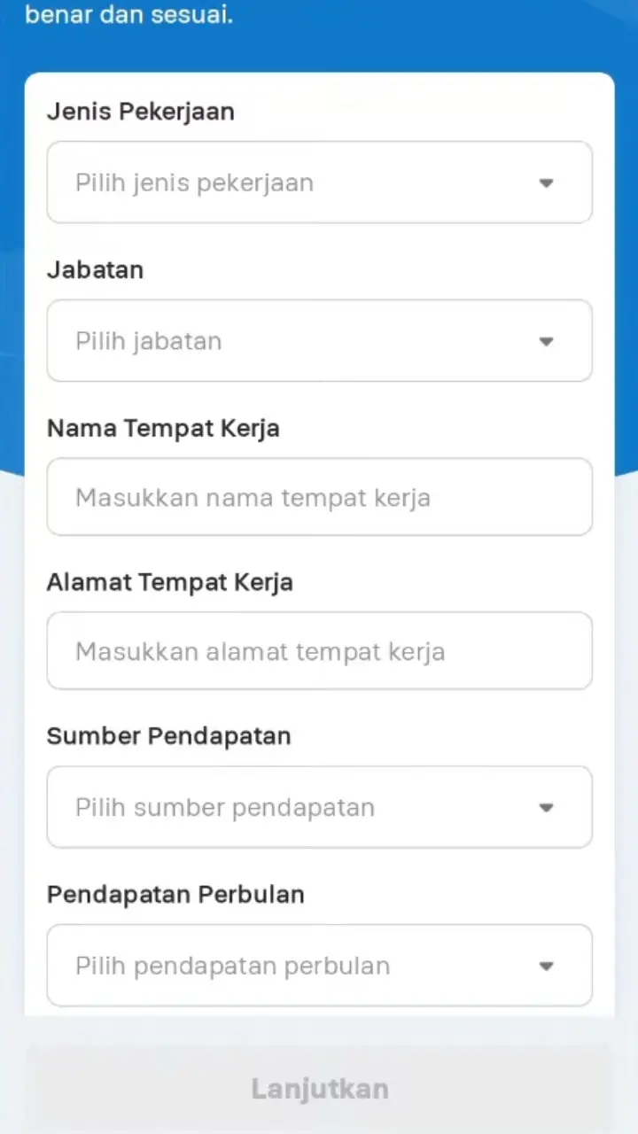 Lengkapi Data Diri 2