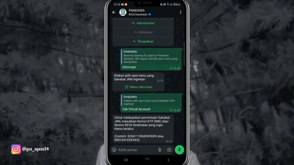 Melalui Whatsapp Pandawa