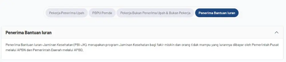 Penerima Bantuan Iuran Jaminan Kesehatan